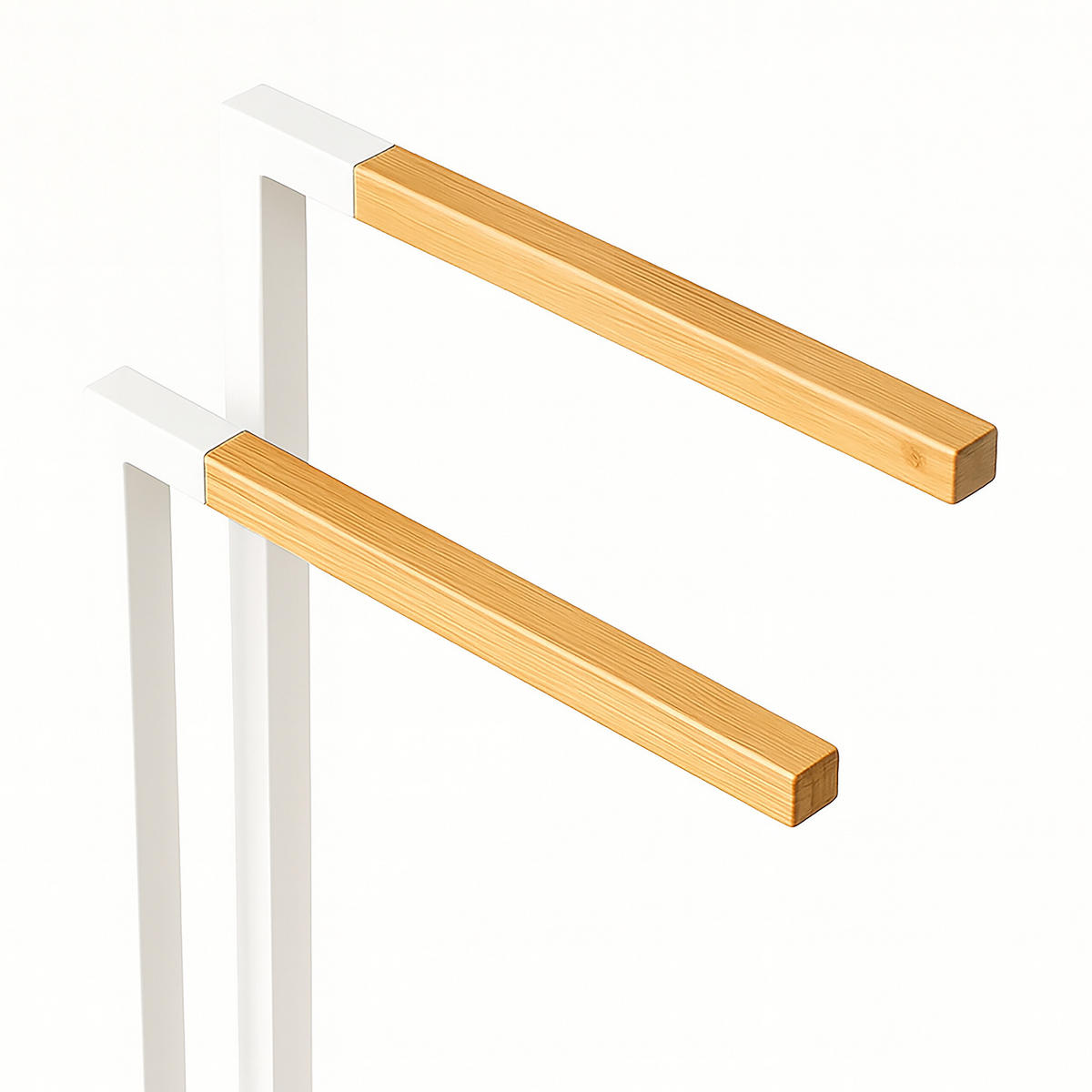 HANDTUCHHALTER - Weiß, Holz/Kunststoff (38.5/80.5/19.5cm) - Relaxdays