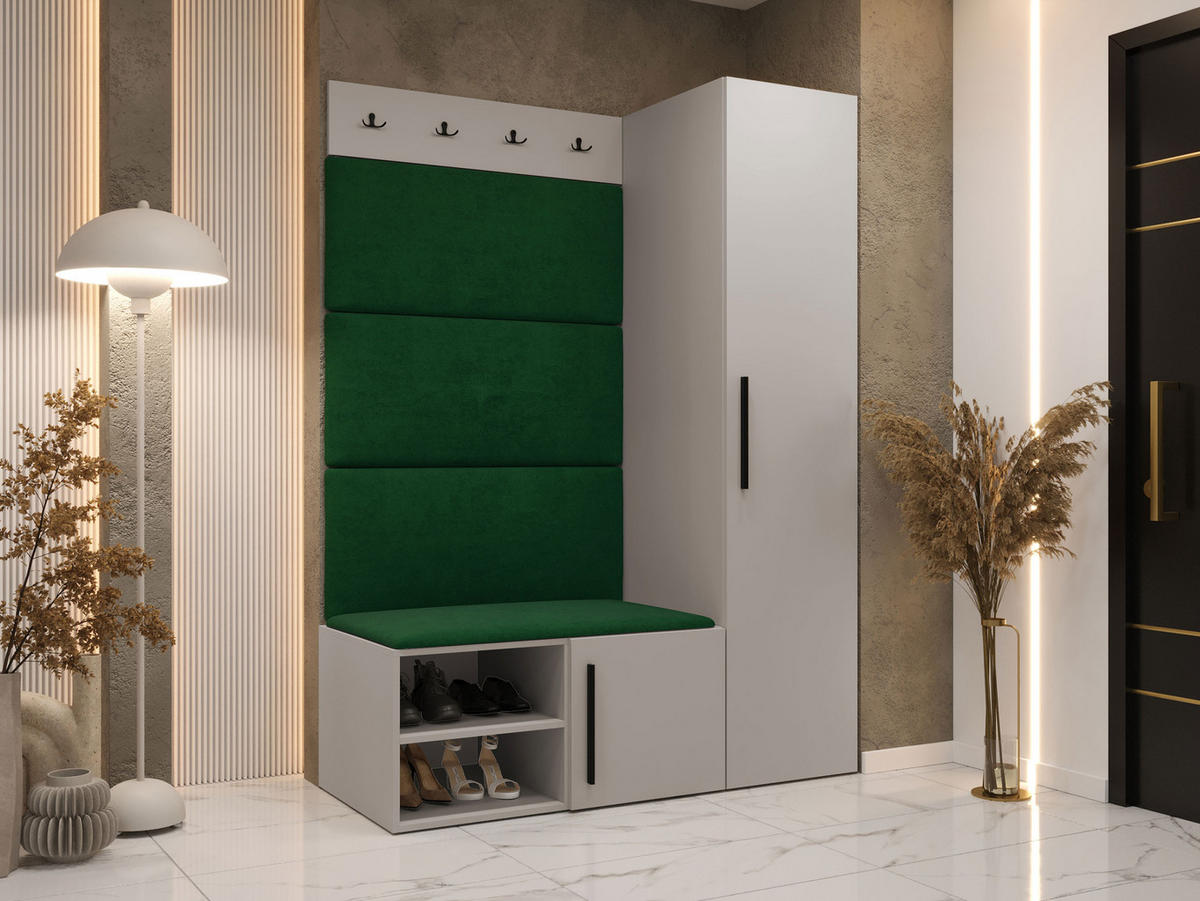 GARDEROBEN-SET Medi II - Kaschmir/Schwarz, Holzwerkstoff/Kunststoff (40/191/50cm) - MIRJAN24