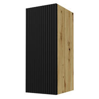 HÄNGESCHRANK Lamello W2/30 Schwarz Matt / Eiche Artisan 30 / 32,5 / 72cm - Eichefarben/Schwarz, Holz/Holzwerkstoff (30/72/32.5cm) - Feldmann-Wohnen