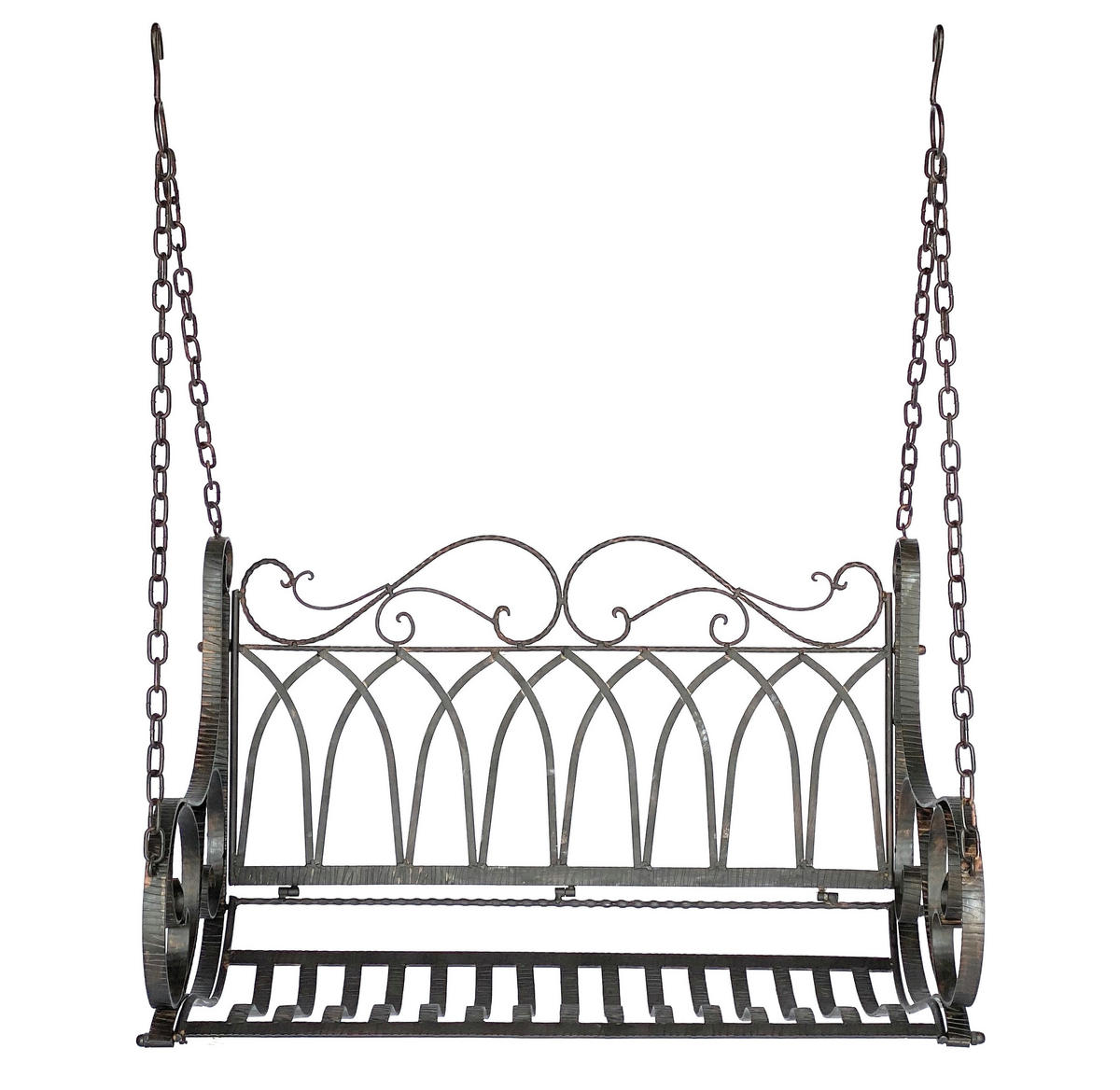 HÄNGEBANK mit Ketten Metall Braun 18688 - Braun, Metall (105/60/55cm) - DanDiBo