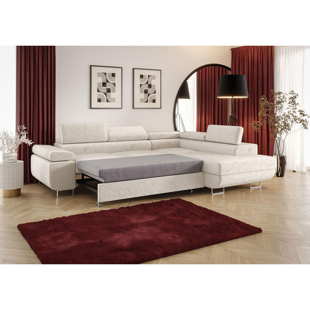Thumbnail - Bedante Ecksofa, Dunkelgrün, Textil, 275x200 cm, Wohnzimmer, Sofas & Couches, Wohnlandschaften, Ecksofas