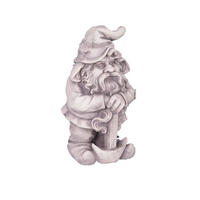 GARTENFIGUR Theo Zwerg Weiß 39x19x22cm - Weiß, Kunststoff (19/39/22cm) - DELUKE