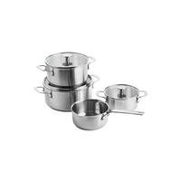 TOPF-SET Stainless Steel 7er Set - Silberfarben, Metall - Kitchenaid