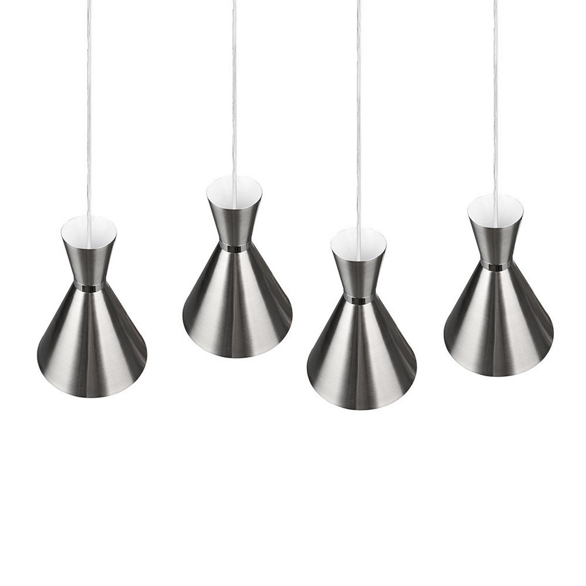 HÄNGELEUCHTE ENZO Metall Silber matt - Silberfarben, Metall (90/20/150cm)