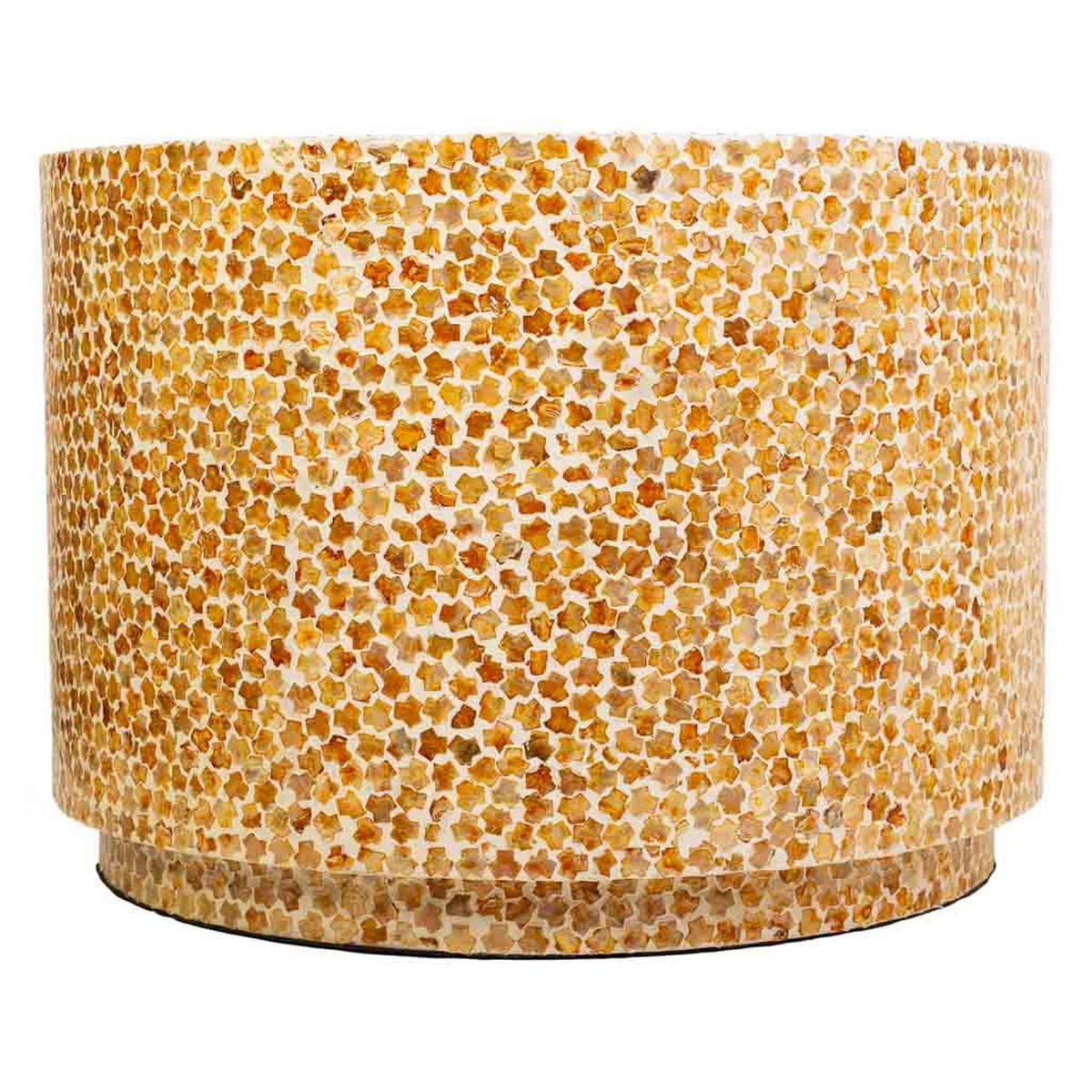 TISCH aus Holz und Capiz, braun, 65x46cm - Braun, Holz (65/65/46cm) - Wanderlust