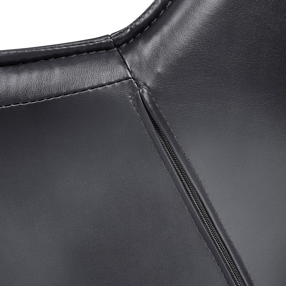 BÜROSTUHL Kunstleder Schwarz Newdale - Schwarz, Textil/Metall (62/79/62cm) - Beliani