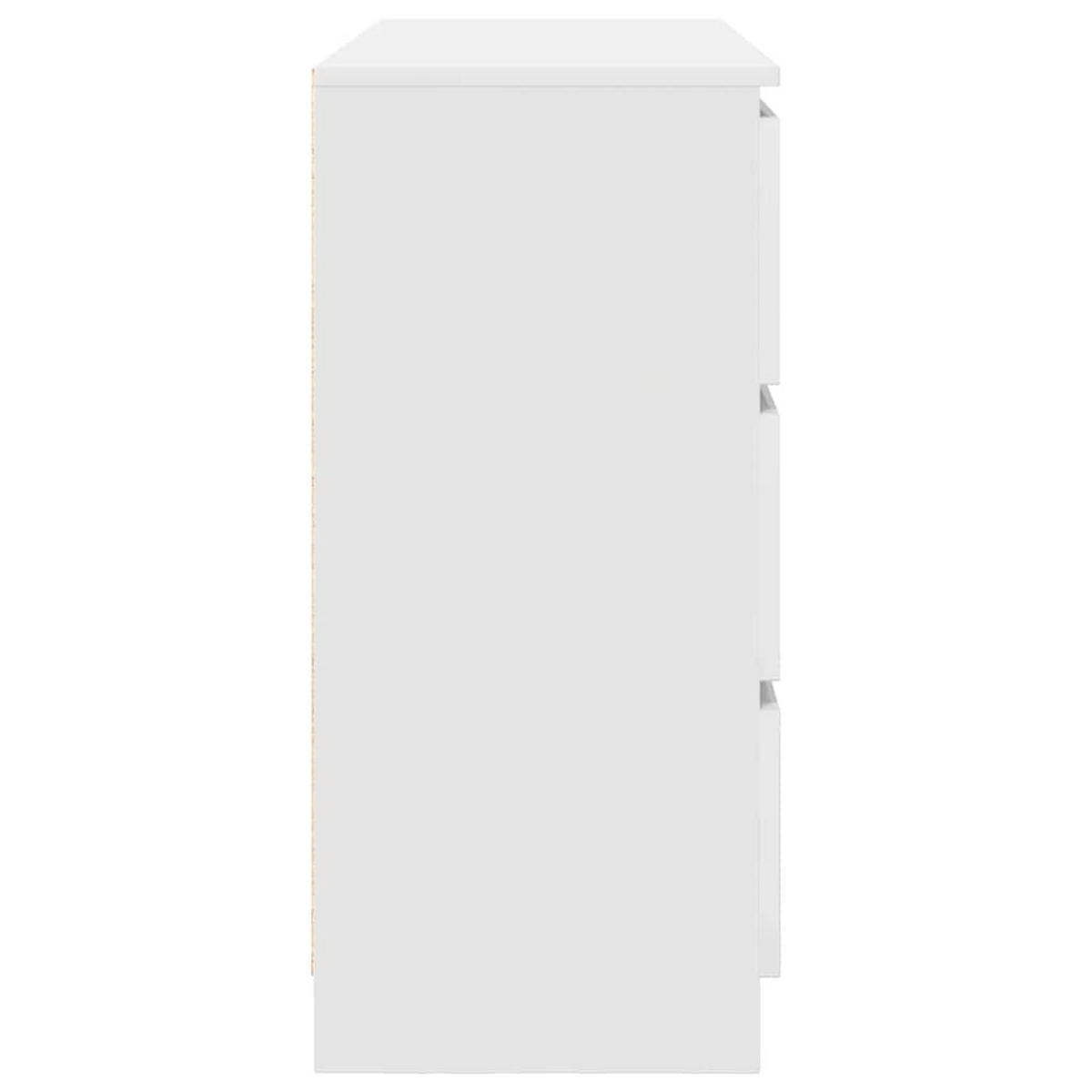 SIDEBOARD mit 3 Schubladen 100/35/76 cm aus Holzwerkstoff Weiß - Weiß, Holz (100/76/35cm) - vidaXL