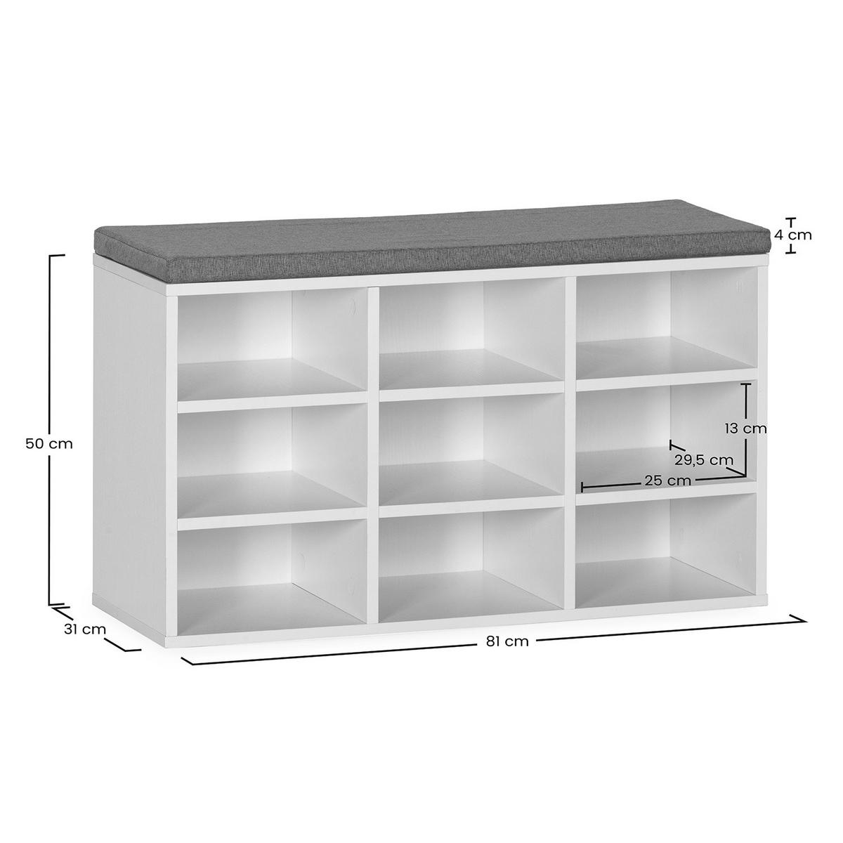 SCHUHBANK Samuel farbe Weiß - Weiß, Holzwerkstoff (81/50/31cm) - VS Venta-stock
