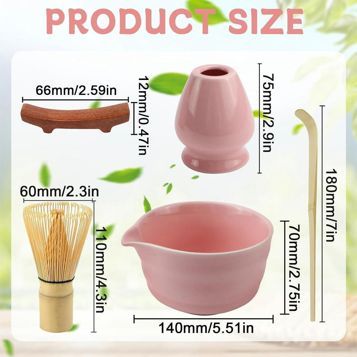 MATCHA Set 5-teilig Rosa Keramik - Rosa, Keramik (14/11/18cm)