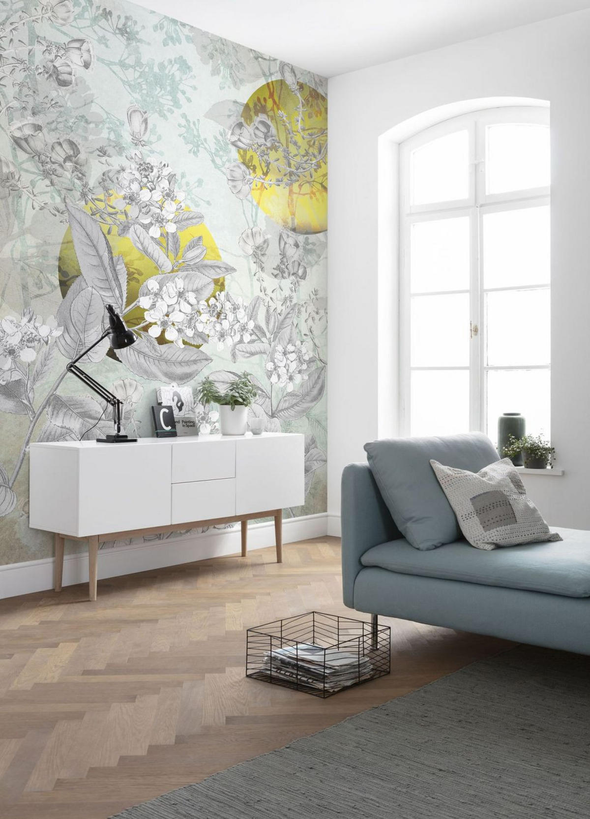 FOTOTAPETE Sonne 200 x 280 cm - Grau, Papier (200/280cm) - Sanders & Sanders