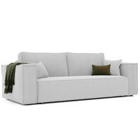 SOFA mit Schlaffunktion und Bettkasten, Beige - Beige, Holzwerkstoff/Textil (240/84/105cm) - Idohome