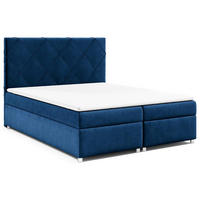 BOXBETT mit Bettkasten Trinity K-7 Bonellfederkern - Blau, Holz/Holzwerkstoff (180/200cm) - Best For Home