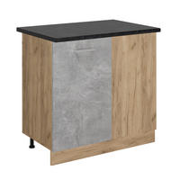 ROHOVÁ SKŘÍŇKA R-Line Beton - šedá/medově dubová, kompozitní dřevo (86/81.6/60cm) - Vicco