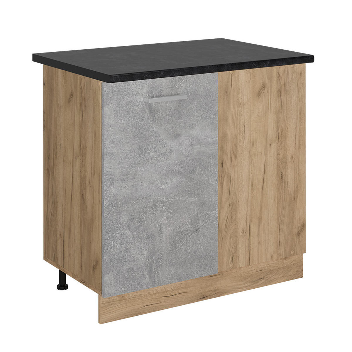 ROHOVÁ SKŘÍŇKA R-Line Beton - šedá/medově dubová, kompozitní dřevo (86/81.6/60cm) - Vicco