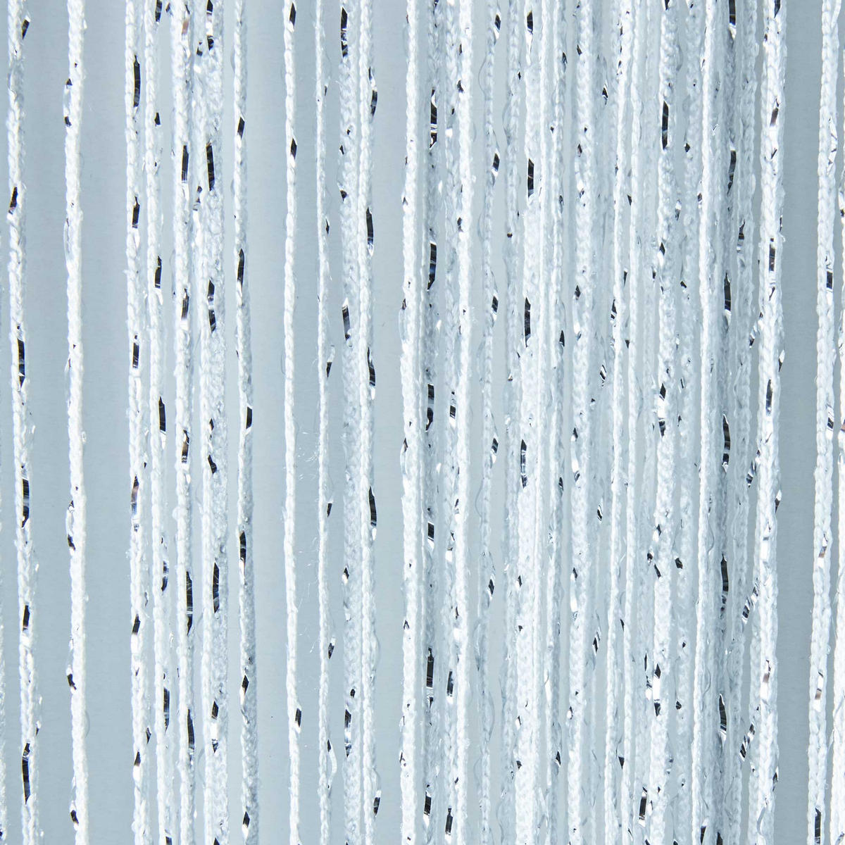 FADENGARDINE 2ER SET HxB 250x140 cm Weiß Lurex - Weiß Hochglanz, Textil (140/250cm) - Gardinenbox