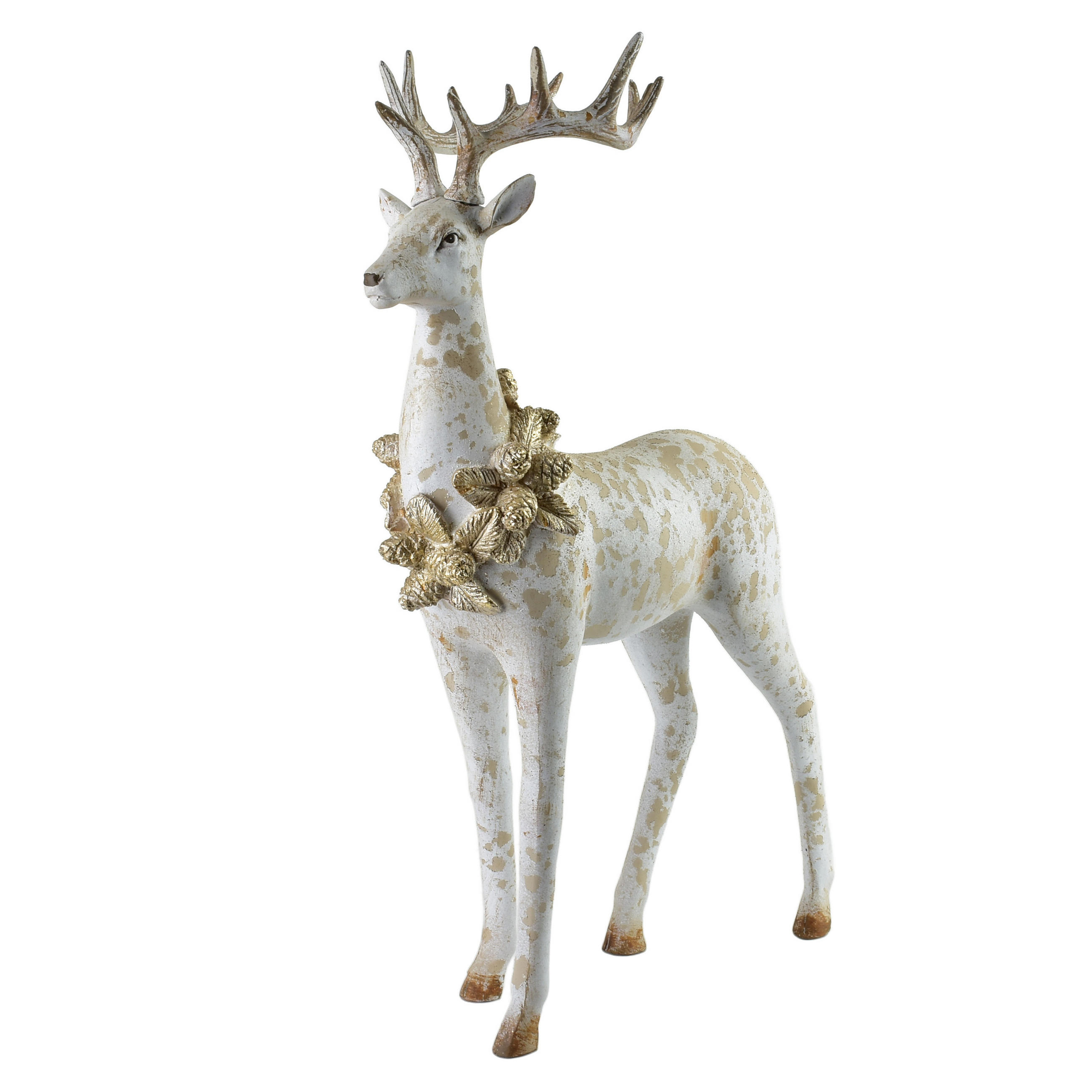 DEKOFIGUR Santa Lila Weiß 32x15,5x50,5 cm Kunststoff - Weiß, Kunststoff (15.5/50.5/32cm) - Mondex