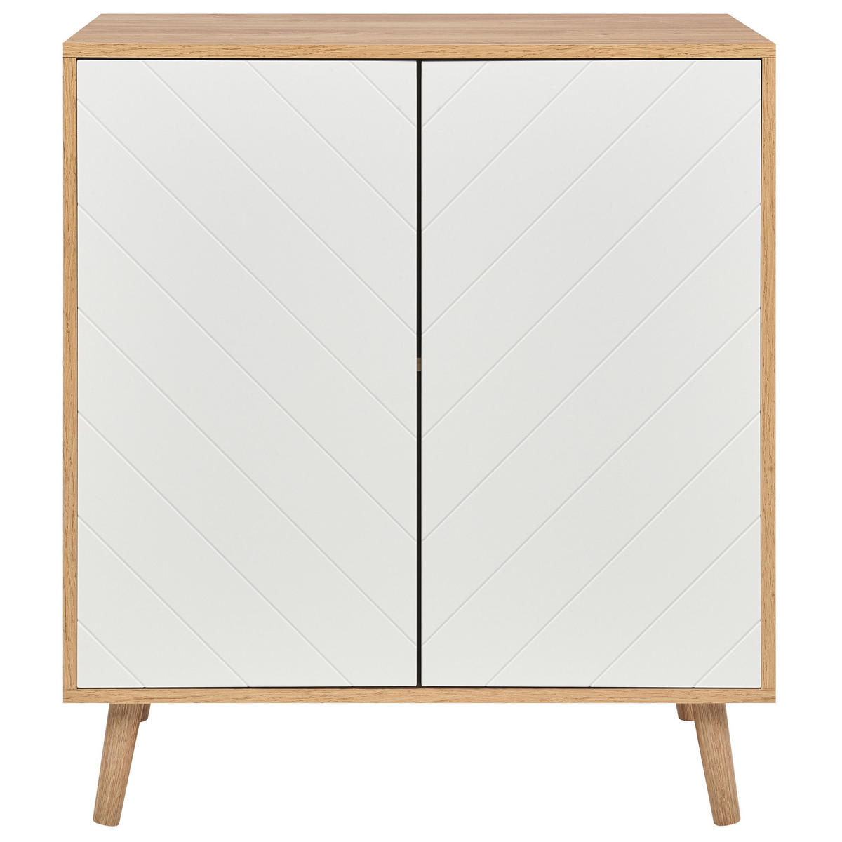 SCHRANK Weiß Bristow - Weiß, Holzwerkstoff (40/76/84cm) - Beliani