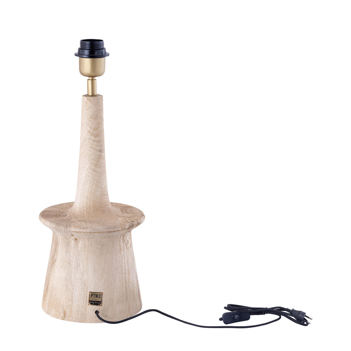 TISCHLAMPE Caelin Beige 18/18/35cm - Beige, Holz (18/18/35cm) - PTMD Collection
