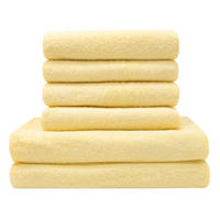HANDTÜCHER SET, 6er-Set, 50x100 cm + 70x140 cm, 100% Baumwolle, Gelb - Gelb, Textil (50/100cm) - Zollner