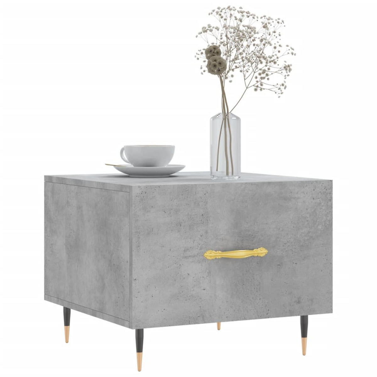 COUCHTISCH Betongrau 50x50x40 cm Holzwerkstoff - Grau, Holzwerkstoff (50/50/40cm) - furnicato