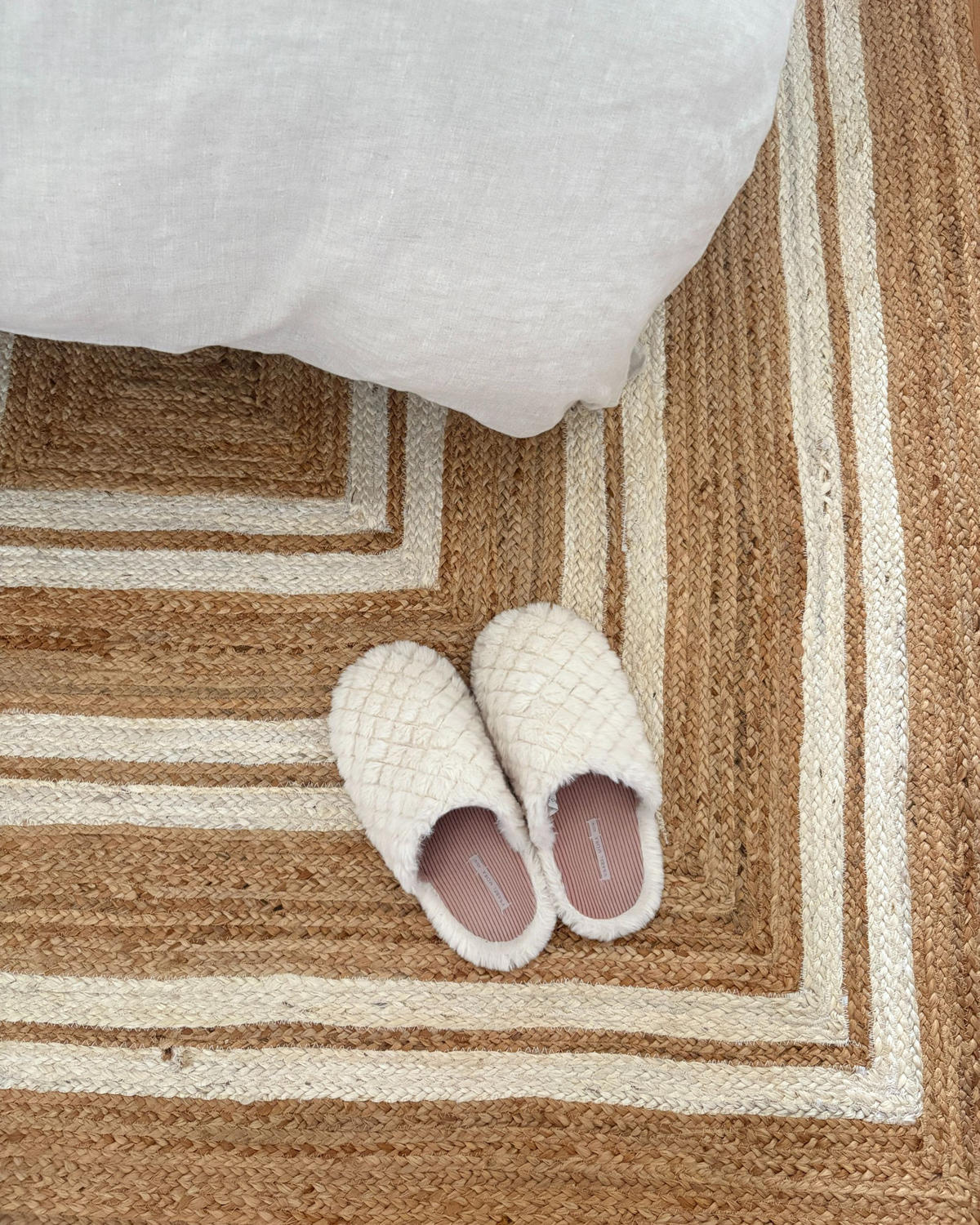 TEPPICH geflochten Beige 160/230 cm Elmali - Beige, Naturmaterialen (160/230cm) - Beliani