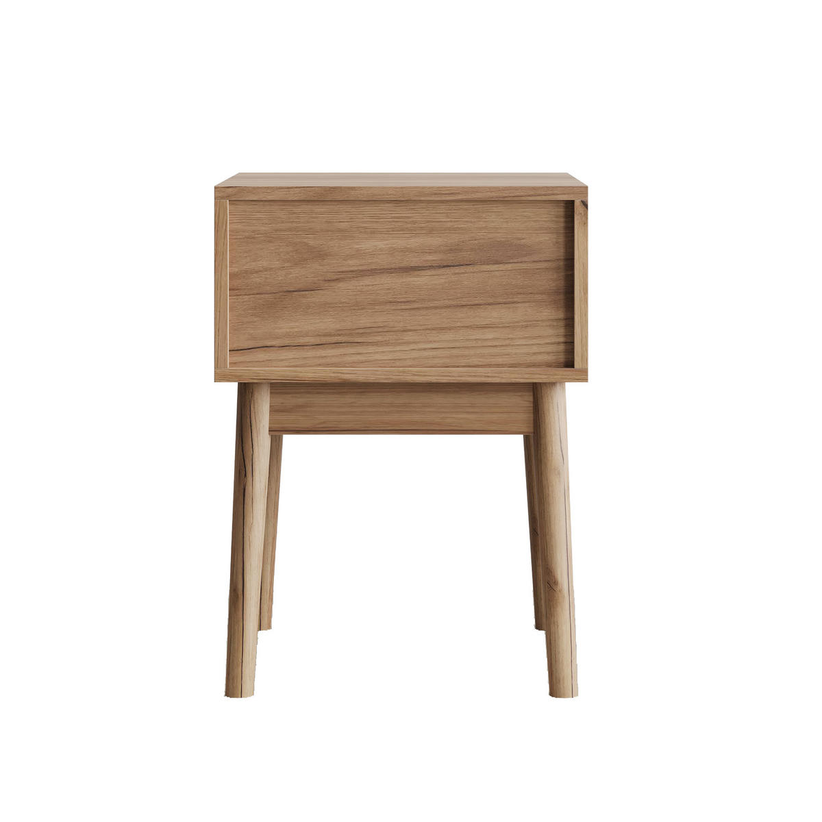 NACHTTISCH-SET (2 Stk.), MDF in Eichenoptik mit 2 Schubladen & Metallgriffen, 40/40/55 cm, Eiche - Eichefarben, Holzwerkstoff (40/55/40cm) - Redom
