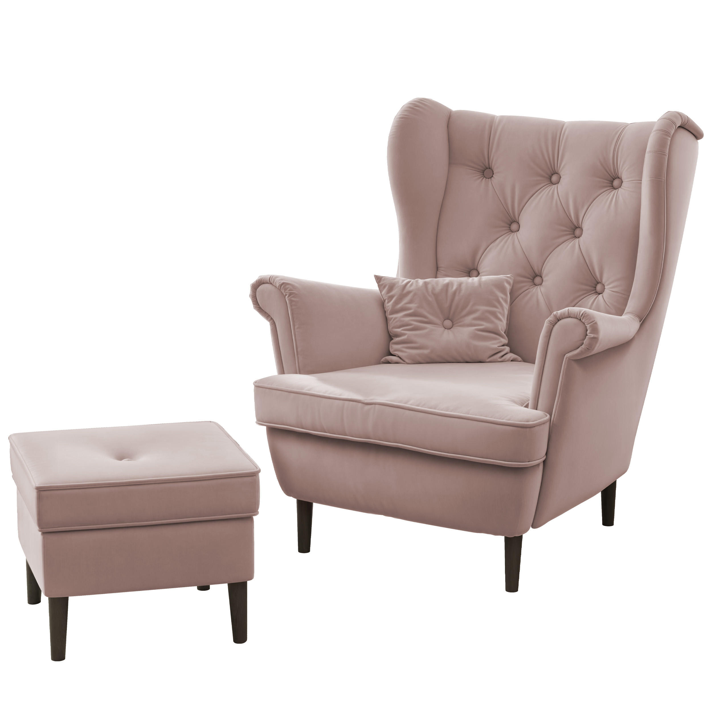 Idohome Ohrensessel Rosa 75x97x57 cm