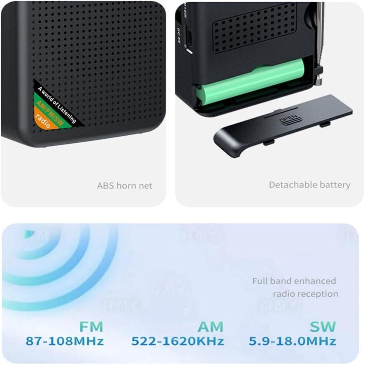 RADIO 7/3.4/12.9 cm - Gelb, Kunststoff (7/3.4/12.9cm) - Authentics