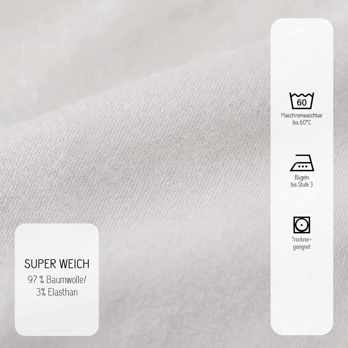 SPANNBETTTUCH Deluxe Jersey sturmgrau, 140x200 cm - 160x220 cm - Grau, Textil (160/220cm) - biberna