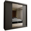 SCHWEBETÜRENSCHRANK LUCENZA 200/216/61 cm 2-türig mit Spiegel Grau - Grau, Holzwerkstoff (200/216/61cm) - MASSENO