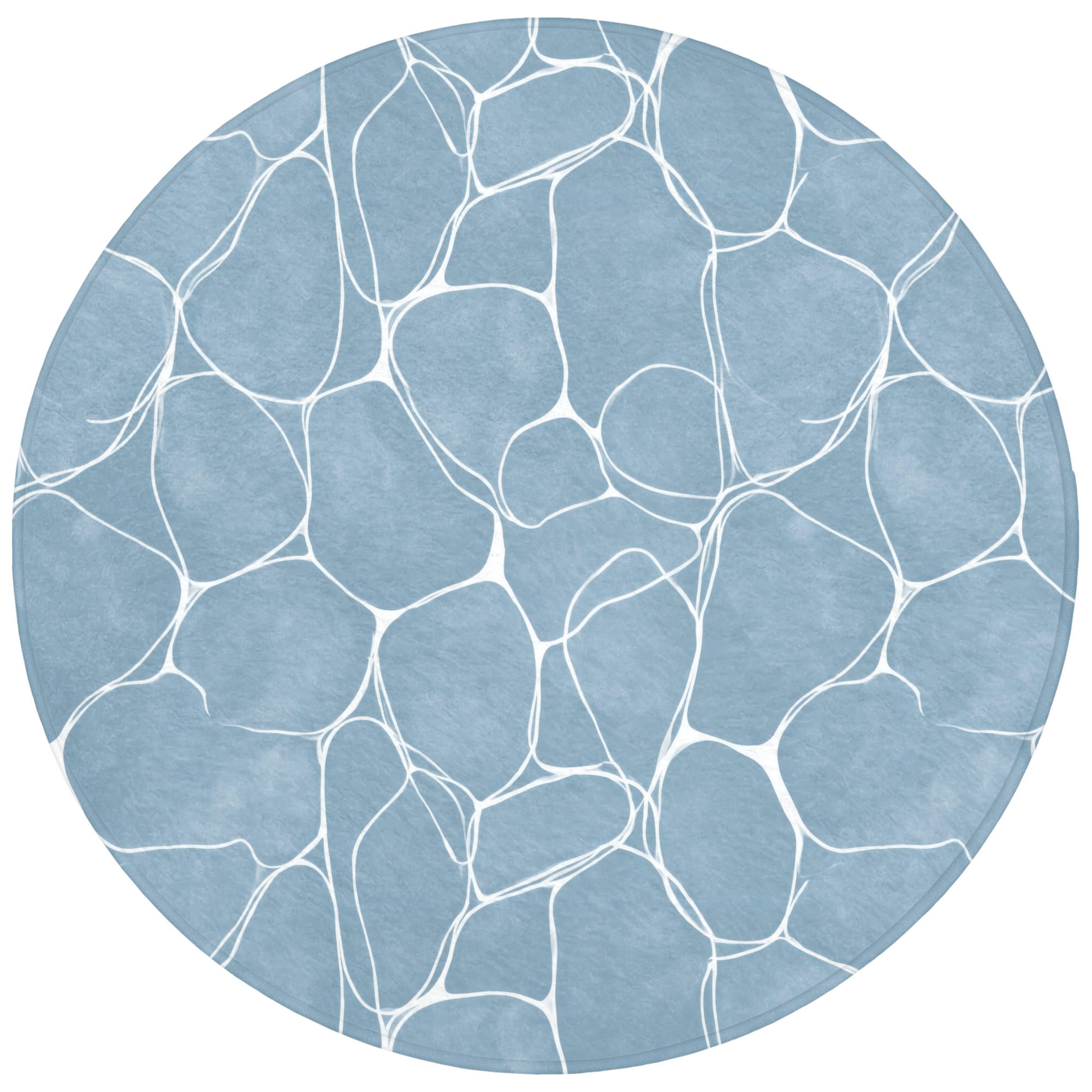 OnlyWow KOUPELNOVÁ PŘEDLOŽKA Organic - vzor - modrá 70x70 cm