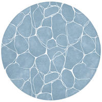 BADEMATTE Organisch - Muster - Blau 70x70 cm - Hellblau, Kunststoff/Textil (70/70cm)