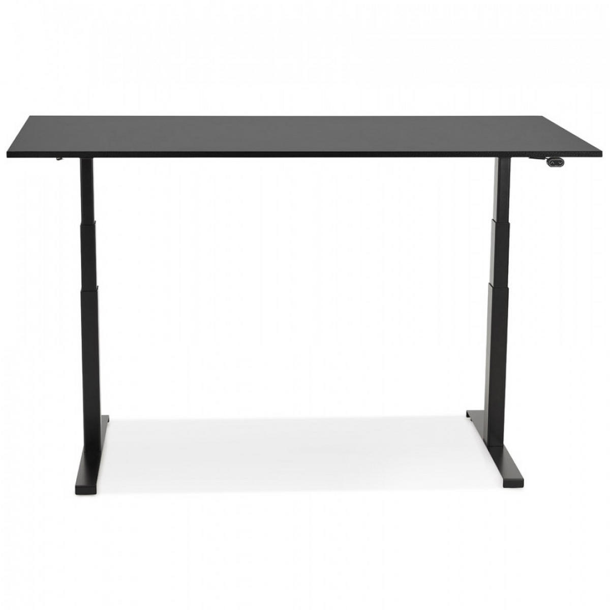 SCHREIBTISCH Schwarz 140x70x127 cm - Schwarz, Holz/Metall (140/70/127cm) - AlterEgo