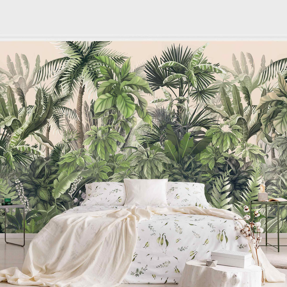 FOTOTAPETE Dschungelpflanzen in Grün 432/290 cm - Grün, Papier (432/290cm) - Bilderwelten