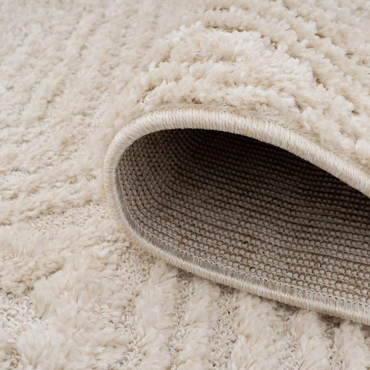 WEBTEPPICH Elino Beige - Beige, Textil (120/170cm) - Kukoon Rugs