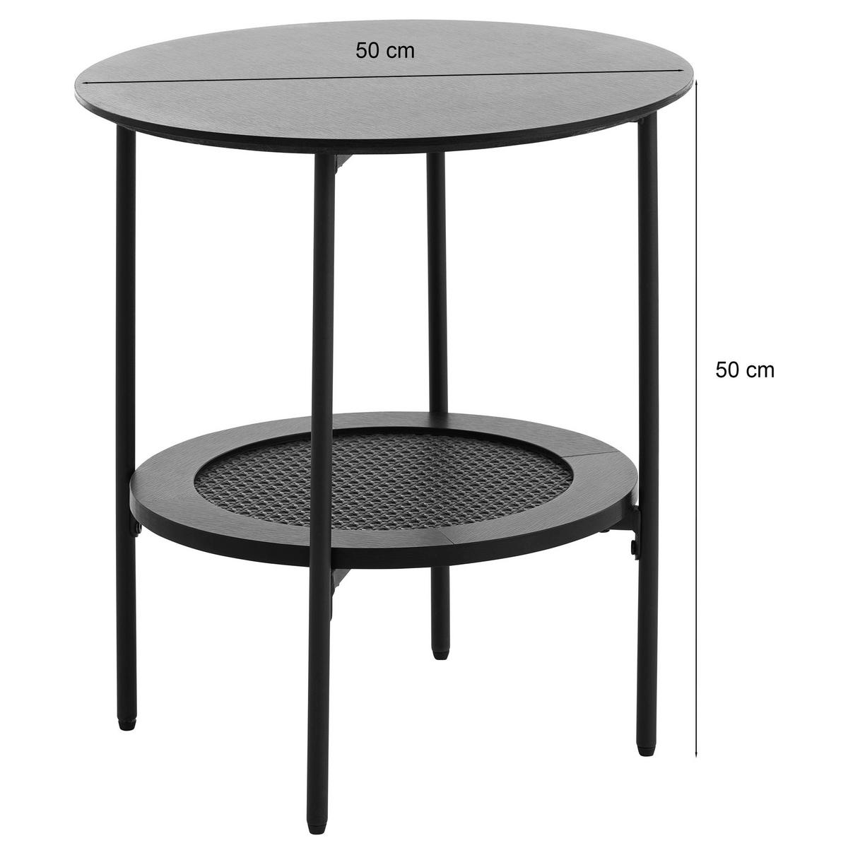 ODKLÁDACÍ stolekMogest, přírodní dub, 50 cm - béžová, kov/kompozitní dřevo (50/50/50cm) - Selsey
