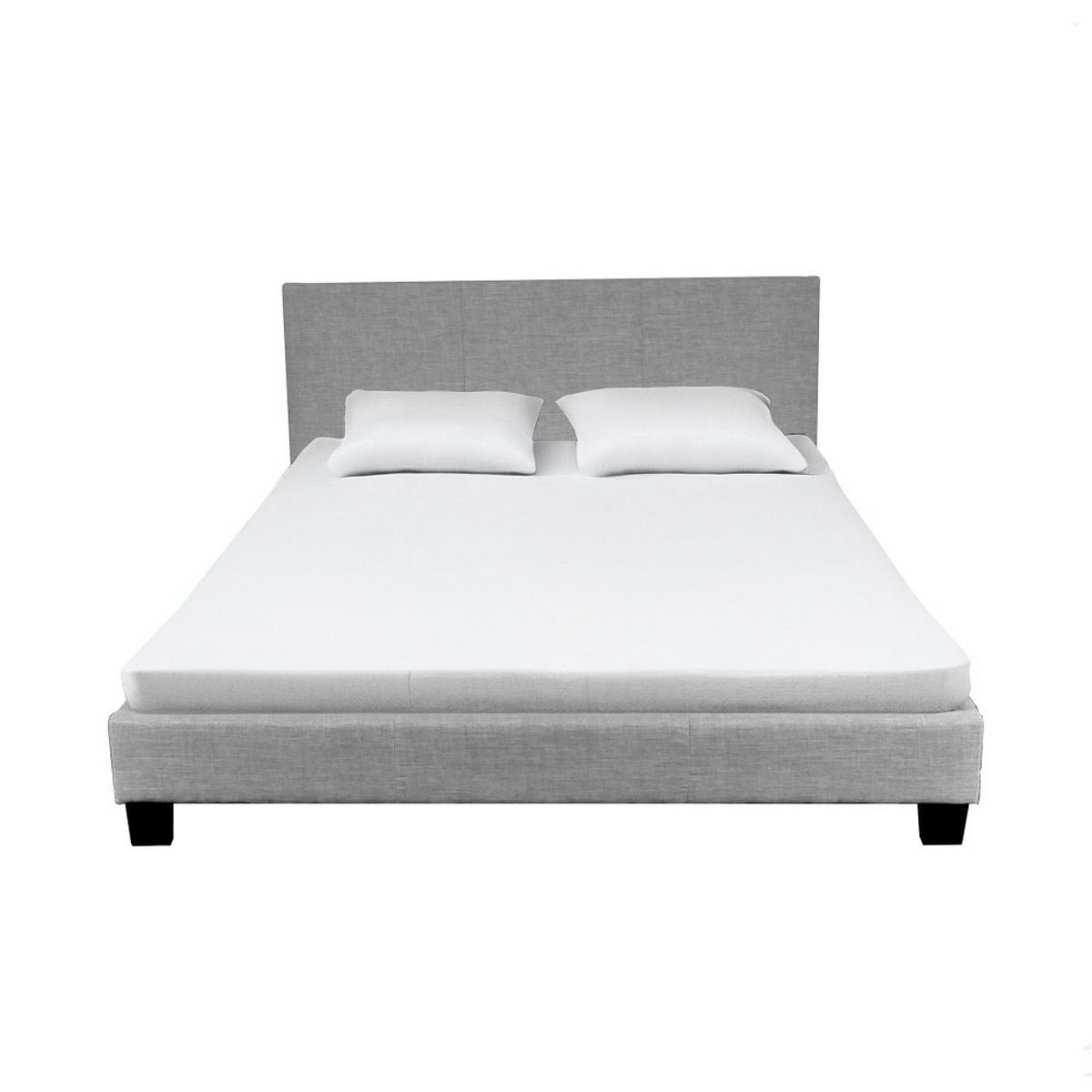 BETT DUBLIN mit Lattenrost/ Bett 140x200 - Hellgrau - Grau, Holzwerkstoff (140/200cm) - Weber Industries
