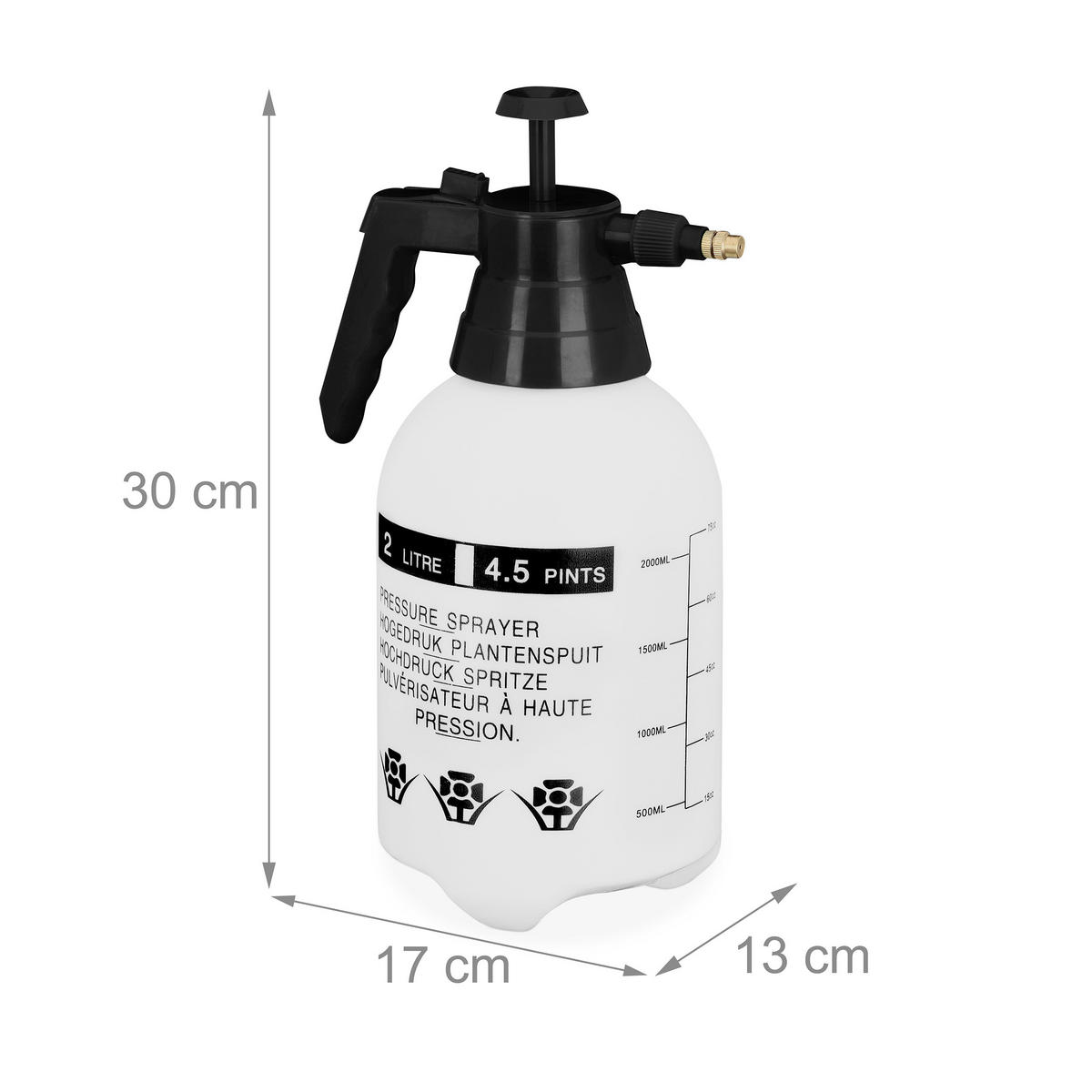 DRUCKSPRÜHER - Multicolor, Kunststoff/Metall (17/30/13cm) - Relaxdays