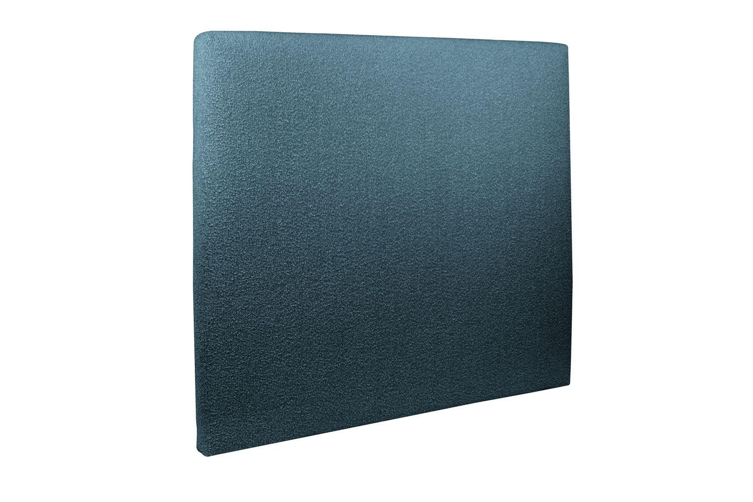 KOPFTEIL gepolstertes – blauer Bouclé-Stoff - 150 cm - Blau/Beige, Holz (150/120/10cm) - Sommeil de Plomb