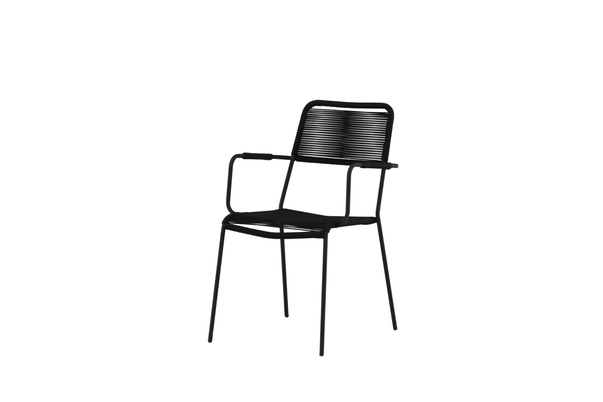 Furnlux Gartenessstuhl Schwarz 55x85x66 cm