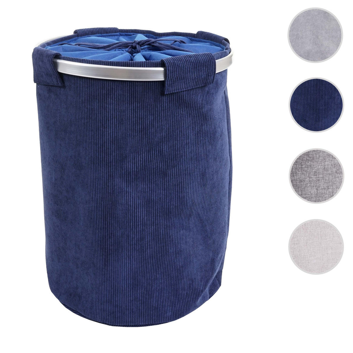 KOŠ NA PRÁDLO S SIETOU 65L Modrý - modrá, textil (39/55/39cm) - MCW