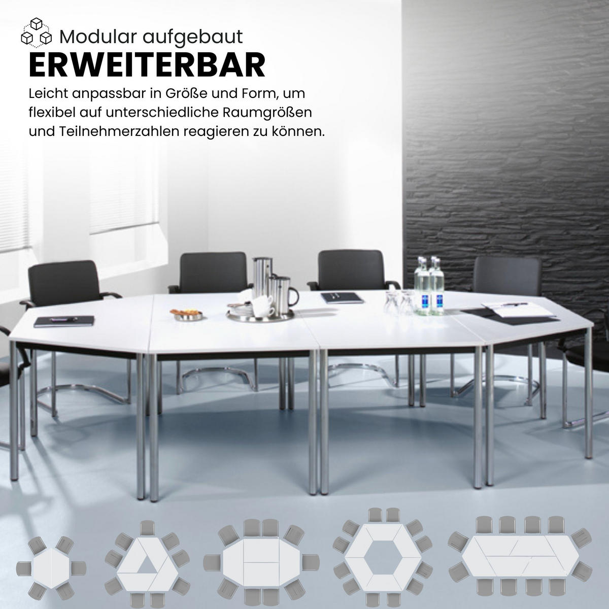 BESPRECHUNGSTISCH Serie-D 80/160/72 cm in Weiß/Rundrohr schwarz - Schwarz/Weiß, Holzwerkstoff (80/160/72cm) - bümö