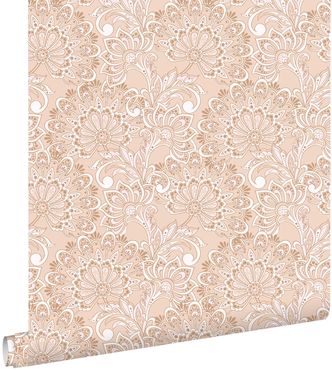 TAPETE Blumenmuster 50 x 900 cm - Beige, Papier (50/900cm) - ESTAhome