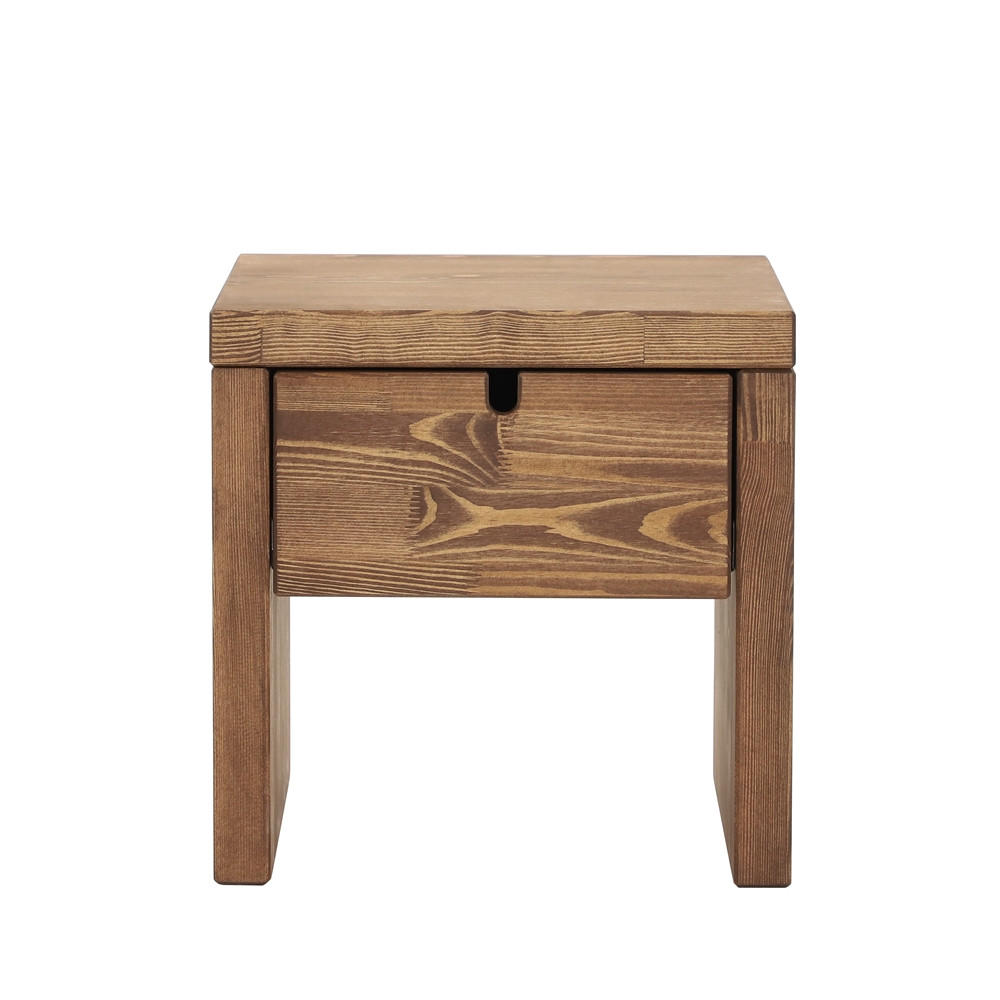 NACHTTISCH aus Massivholz MARIKA 4 - Dunkelbraun, Holz (40/40/40cm) - Seart