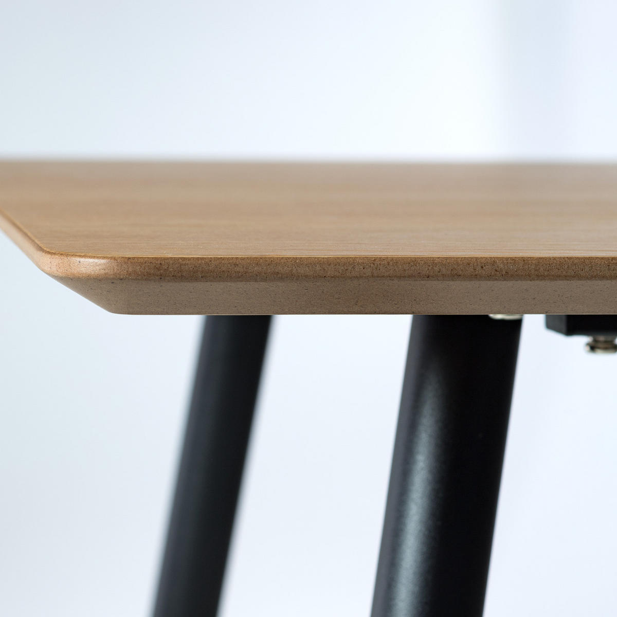 ESSTISCH - Eiche / Schwarz - Eichefarben, Holzwerkstoff/Metall (80/120/75cm) - home24