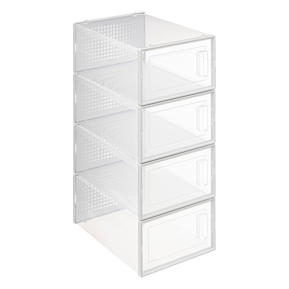 SCHUHBOXEN 4er-Set Stak 33,5/23,2/14 cm - Transparent, Kunststoff (23.2/14/33.5cm) - 5five Simply Smart
