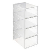 SCHUHBOXEN 4er-Set Stak 33,5/23,2/14 cm - Transparent, Kunststoff (23.2/14/33.5cm) - 5five Simply Smart