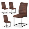 SCHWINGSTUHL THEO Braun 4 Stück - Braun, Textil/Metall (44/98/58cm) - B&D Home
