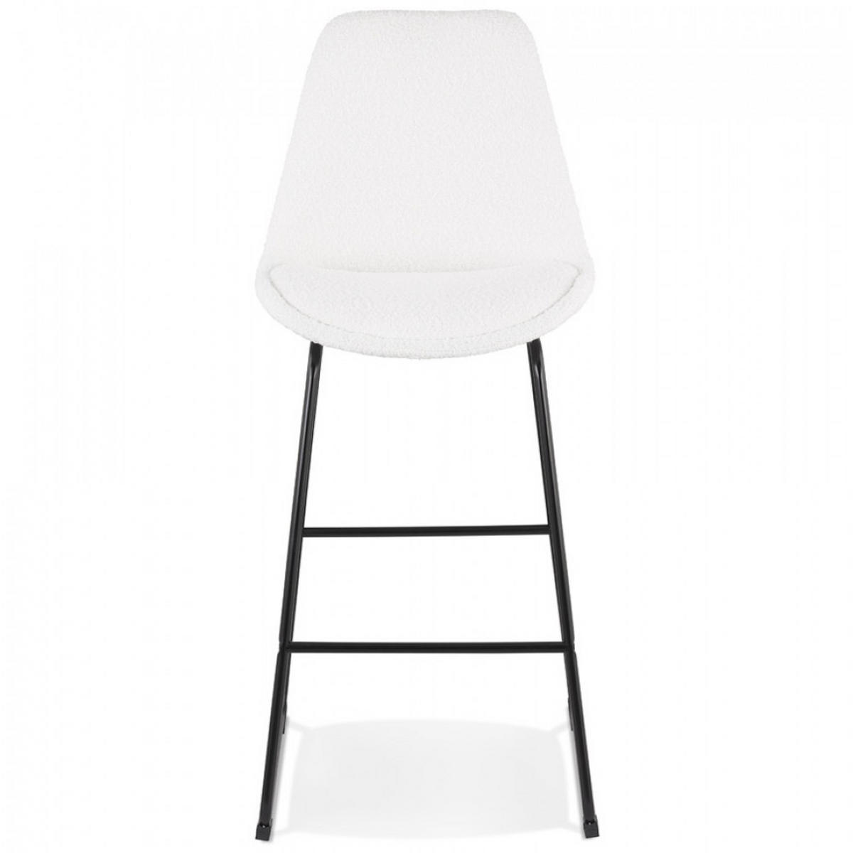 BARHOCKER Weiß 48x119x55cm - Schwarz/Weiß, Textil/Metall (48/119/55cm) - AlterEgo