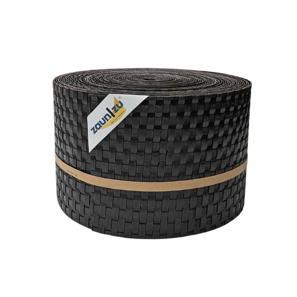 SICHTSCHUTZSTREIFEN Rattan PE für Doppelstabmatten Dunkelbraun 26m - Dunkelbraun, Kunststoff (2600/19cm) - ZAUN|ZU